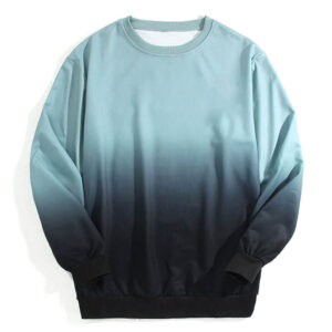 Aqua-Black Ombre Sweatshirt Bold & Uplifting Vibe