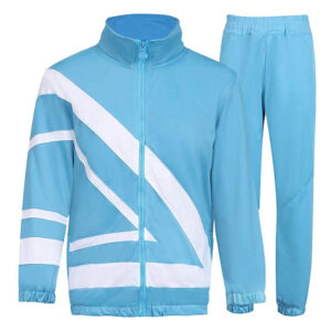 Radiant Sky Blue Geometric Tracksuit