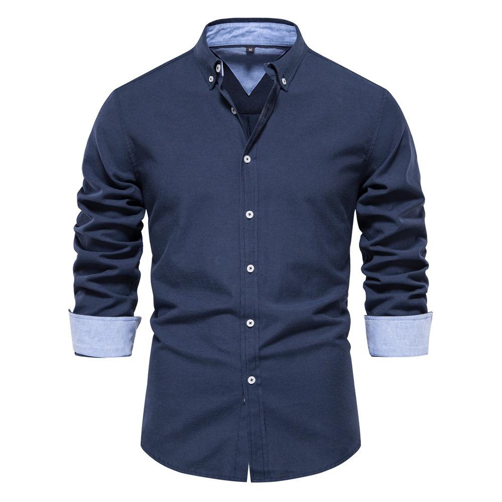 Triumph Navy Blue Button-Down Shirt