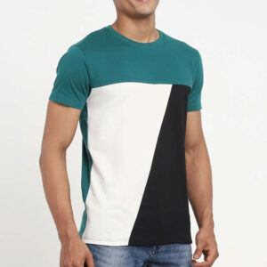 T-Shirt with Multi Color Panels