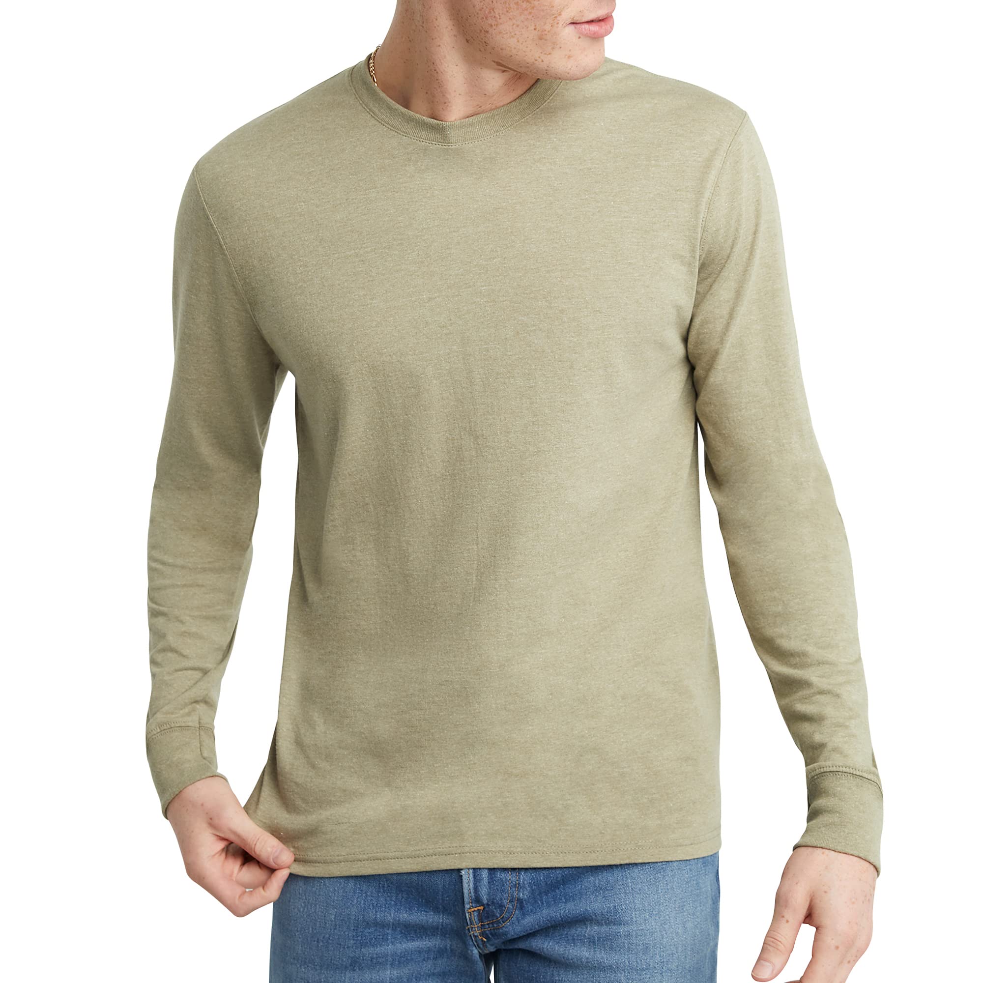 olive green long sleeve t shirt