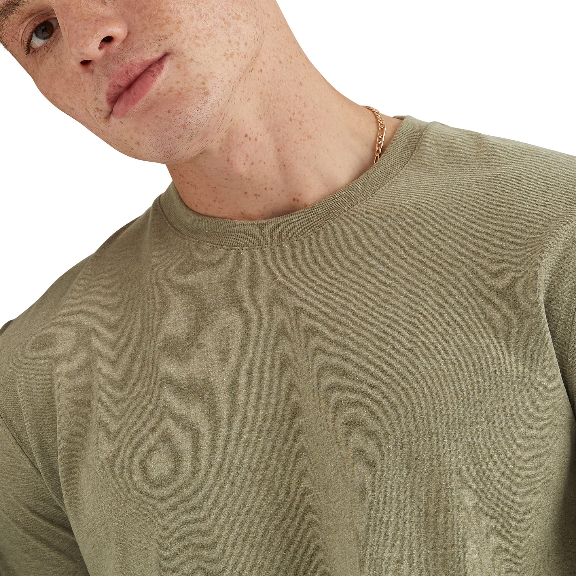 Long Sleeve T Shirt – Perfect Olive Green Crew Neck Tee for Men with 100% Cotton Comfort - Image 5