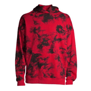 Vibrant Power Tie Dye Red & Black Hoodie