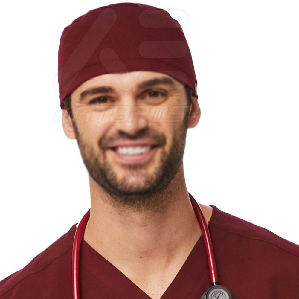 Dynamic Maroon Nurse Cap Elite Comfort Fit - Image 2