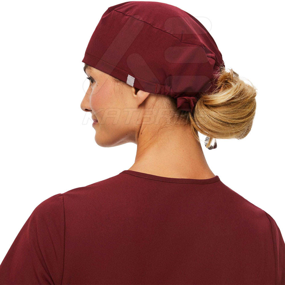 Dynamic Maroon Nurse Cap Elite Comfort Fit - Image 4