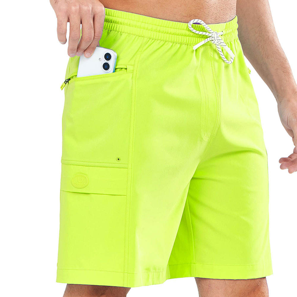 Explosive Neon Green Shorts for Men - Image 2