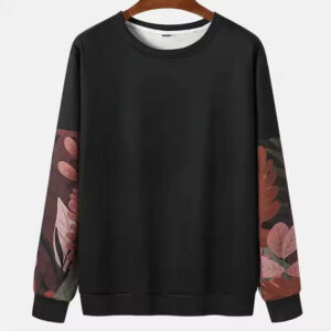 Ultimate Floral Sleeve Sweatshirt Elegant Style