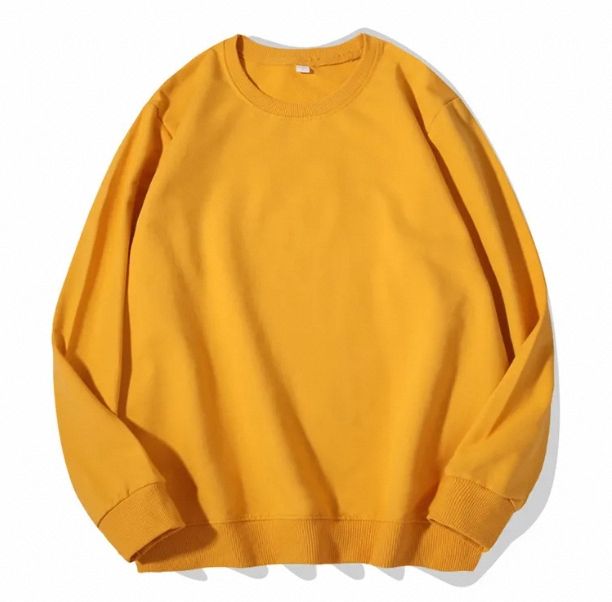 Vibrant Mustard Yellow Crewneck Sweatshirt-Stylish