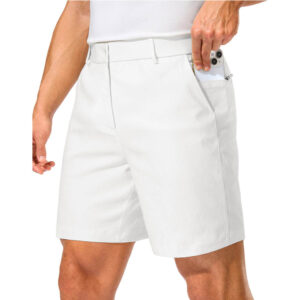 Pristine White Performance Shorts Elite Comfort Power