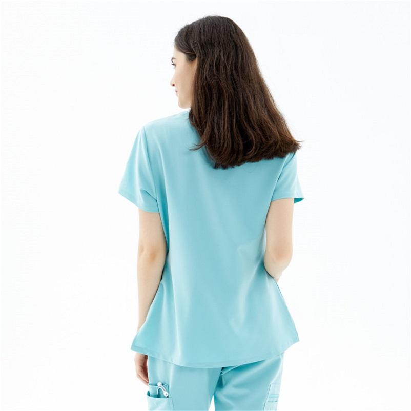 Elite Aqua Blue Scrub Set Radiate Confidence - Image 2