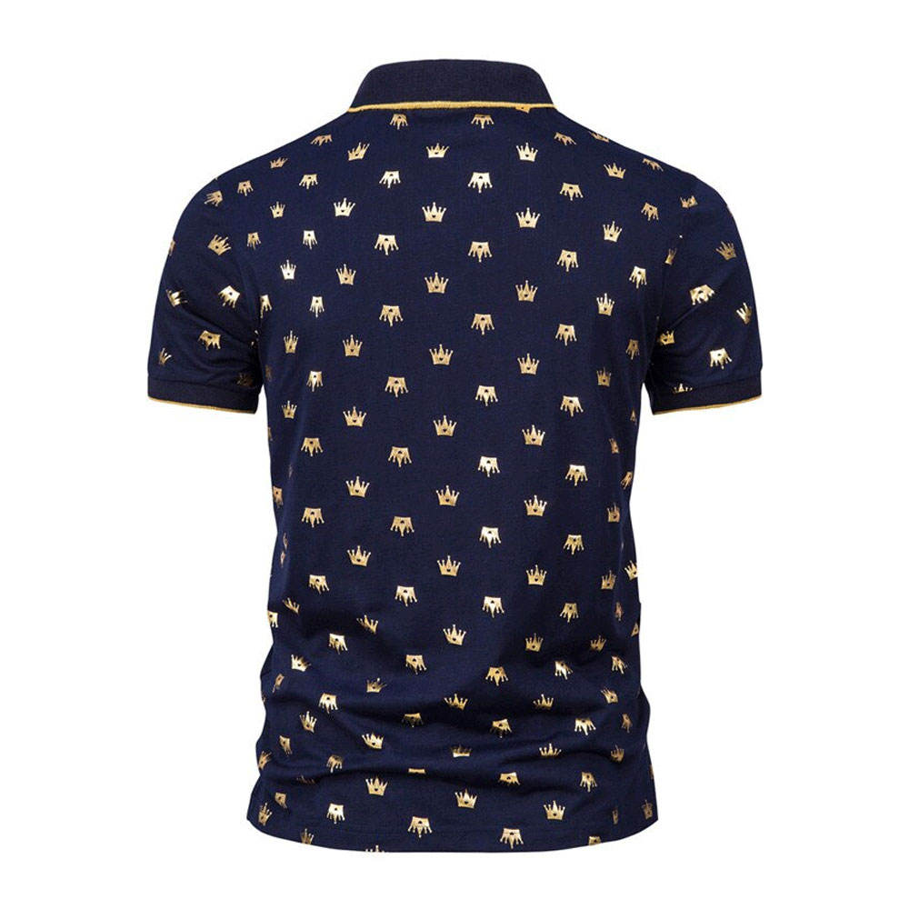 Regal Crown Print Polo with Bold Elegance - Image 2