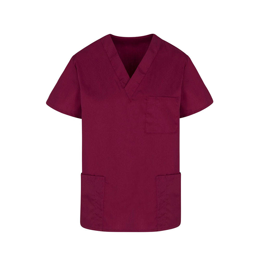 Burgundy Comfortable Scrub Top
