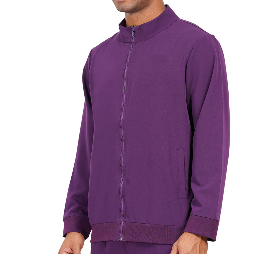 Bold Essence Purple Scrub Jacket - Image 2