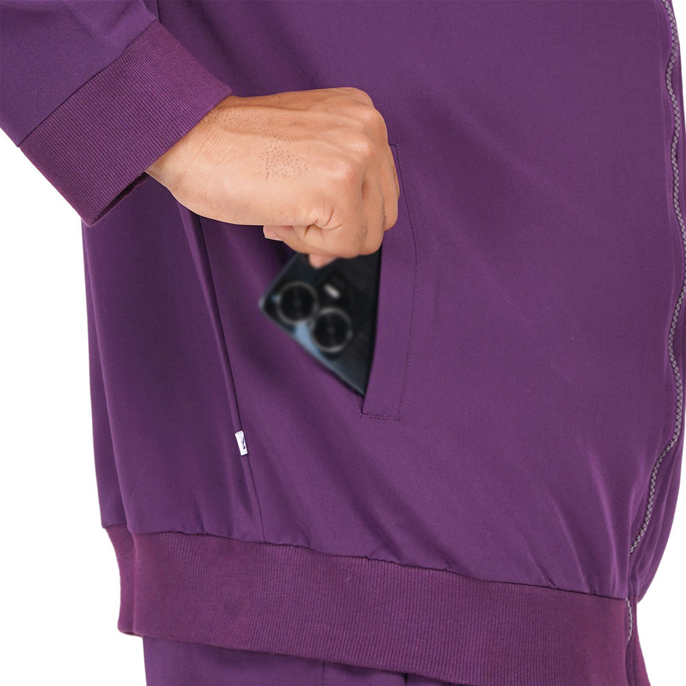 Bold Essence Purple Scrub Jacket - Image 4