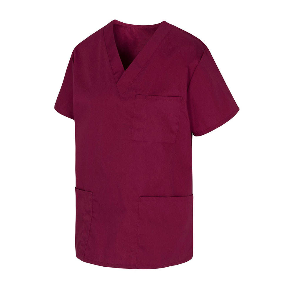 Burgundy Comfortable Scrub Top - Image 2
