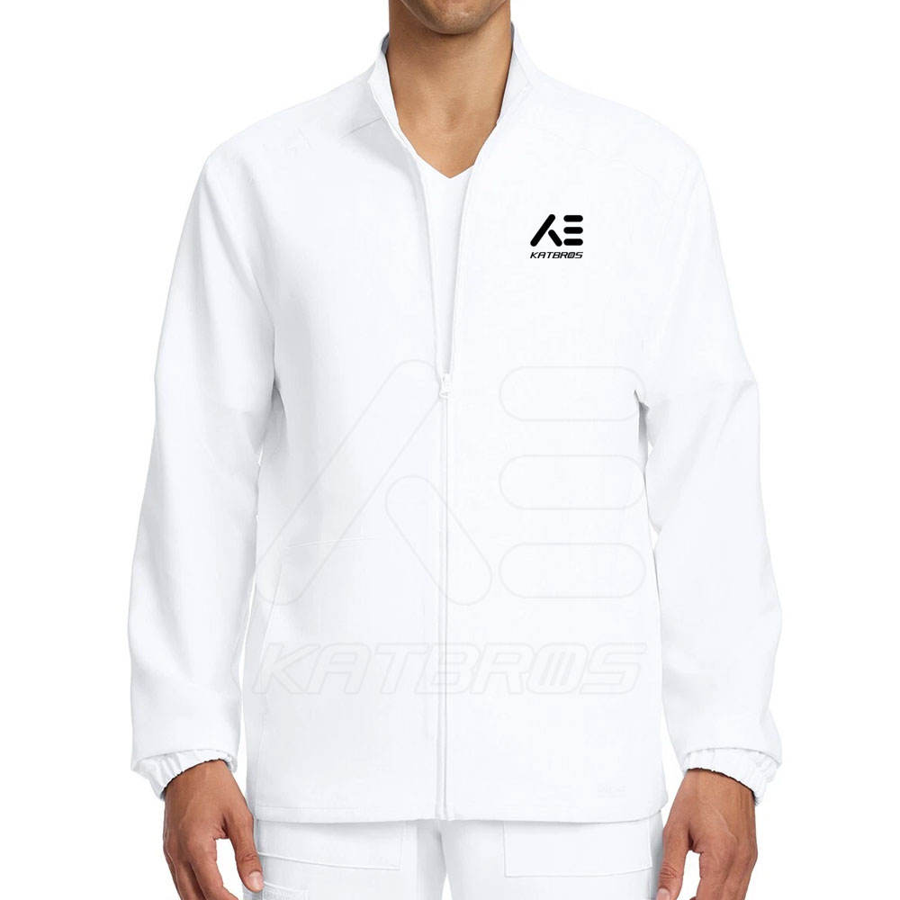 Brilliant Strength White Scrub Jacket