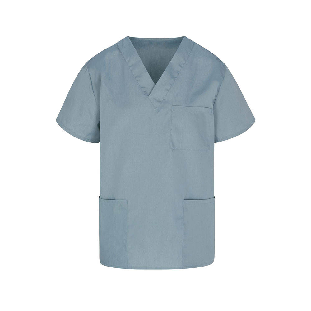Reliable Steel Blue Scrub Top