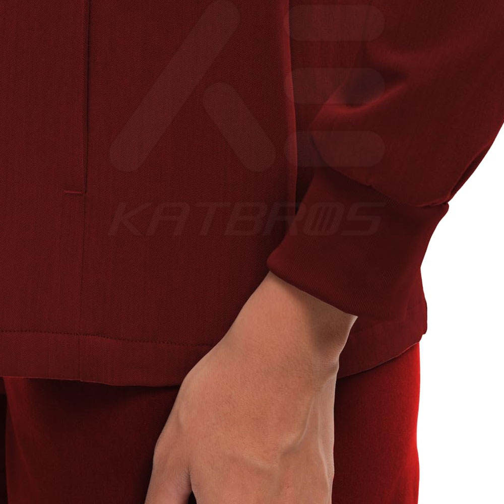 Ultimate Grace Burgundy Scrub Jacket - Image 4