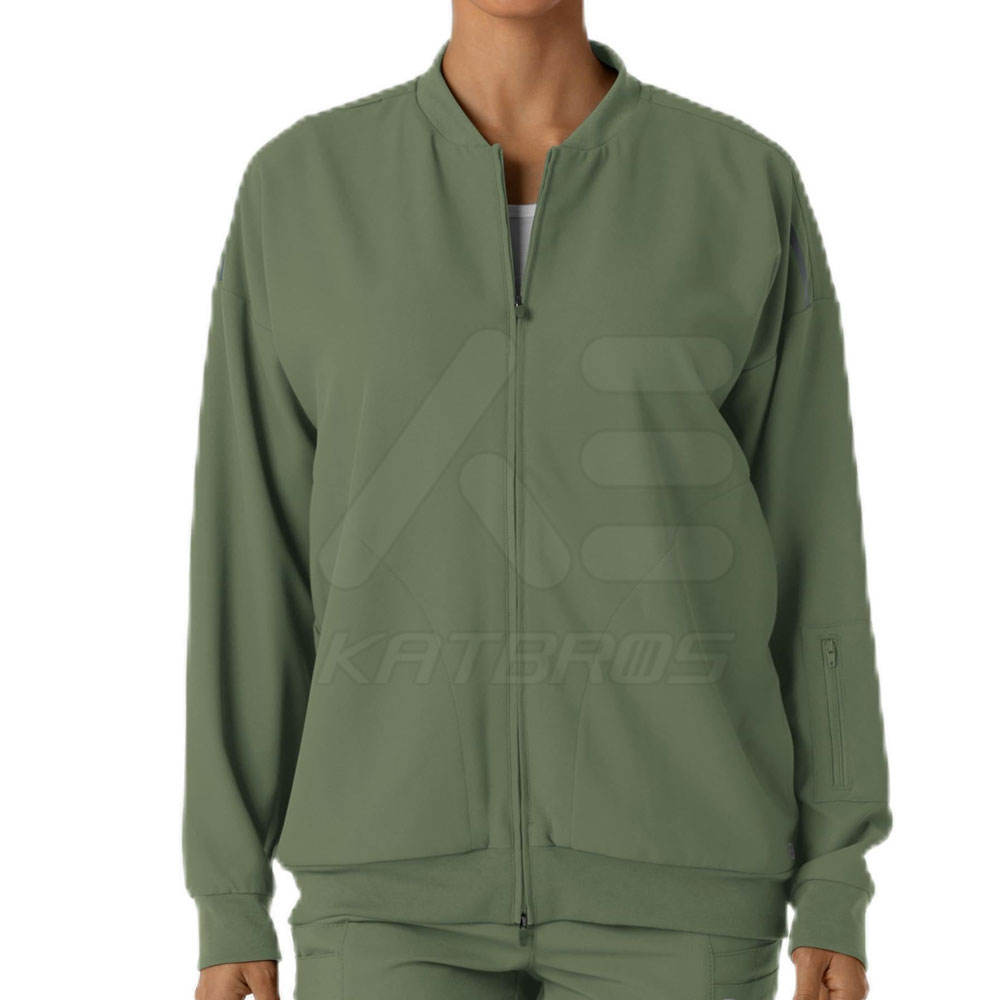 Ever Strong Olive Scrub Jacket