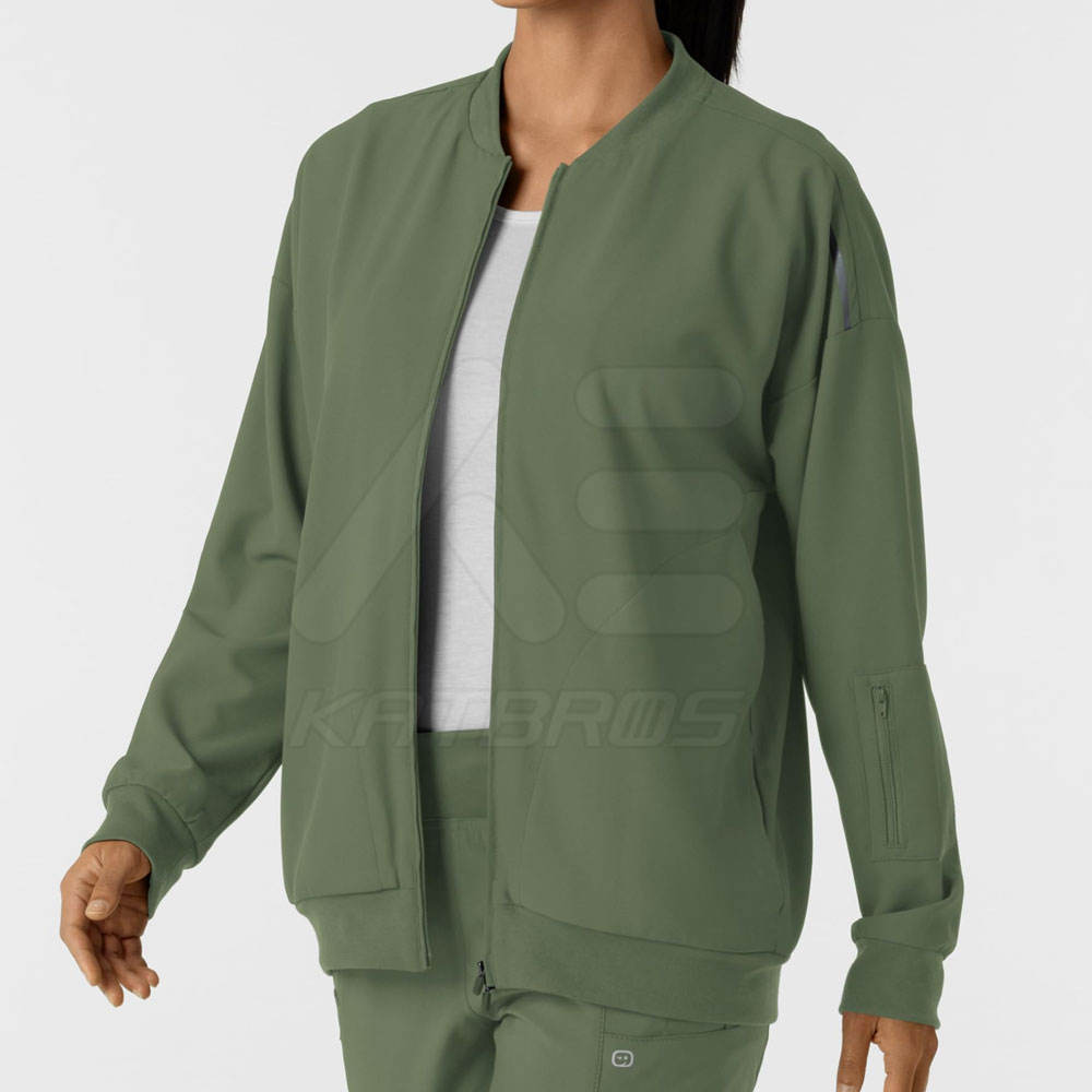 Ever Strong Olive Scrub Jacket - Image 2