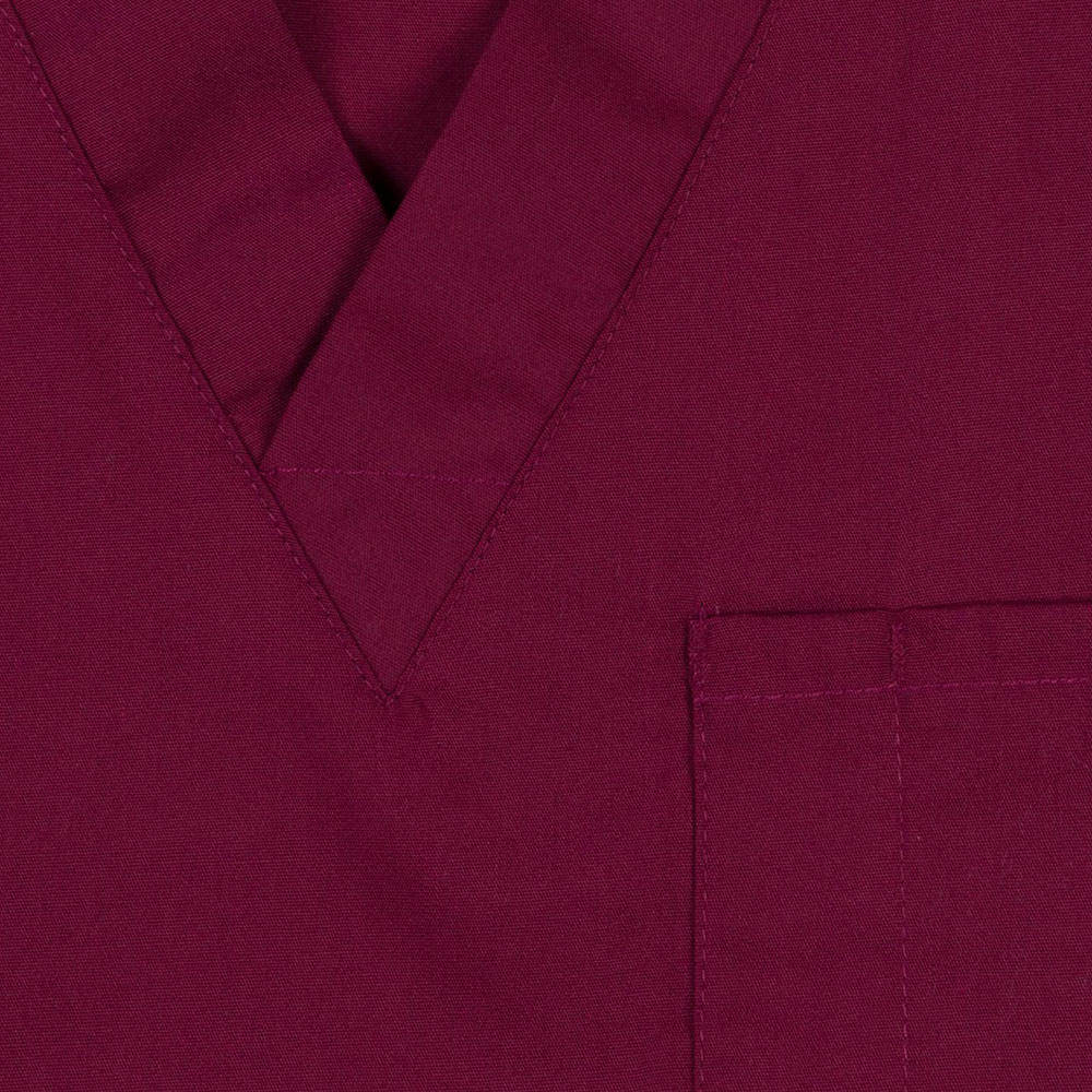 Burgundy Comfortable Scrub Top - Image 5