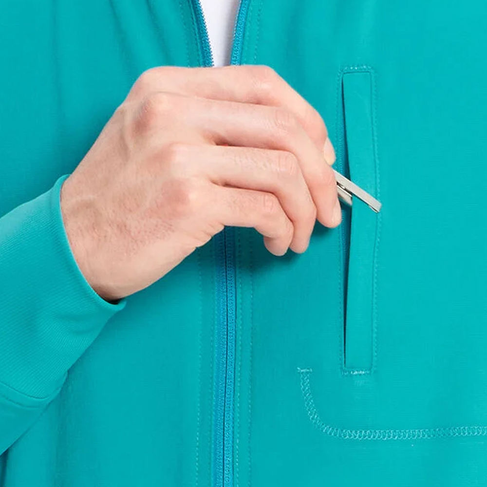 Bold Vitality Teal Scrub Jacket - Image 5