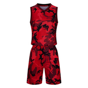 Fearless Supreme Red Camo Basketball Uniform