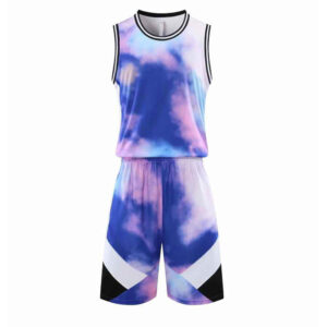Radiant Blue-Purple Basketball Uniform