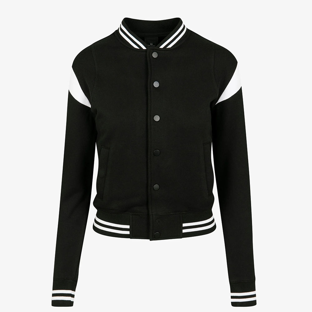 Bold Black Contrast Stripe Varsity