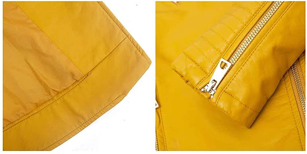 Dynamic Yellow Leather Jacket - Image 4