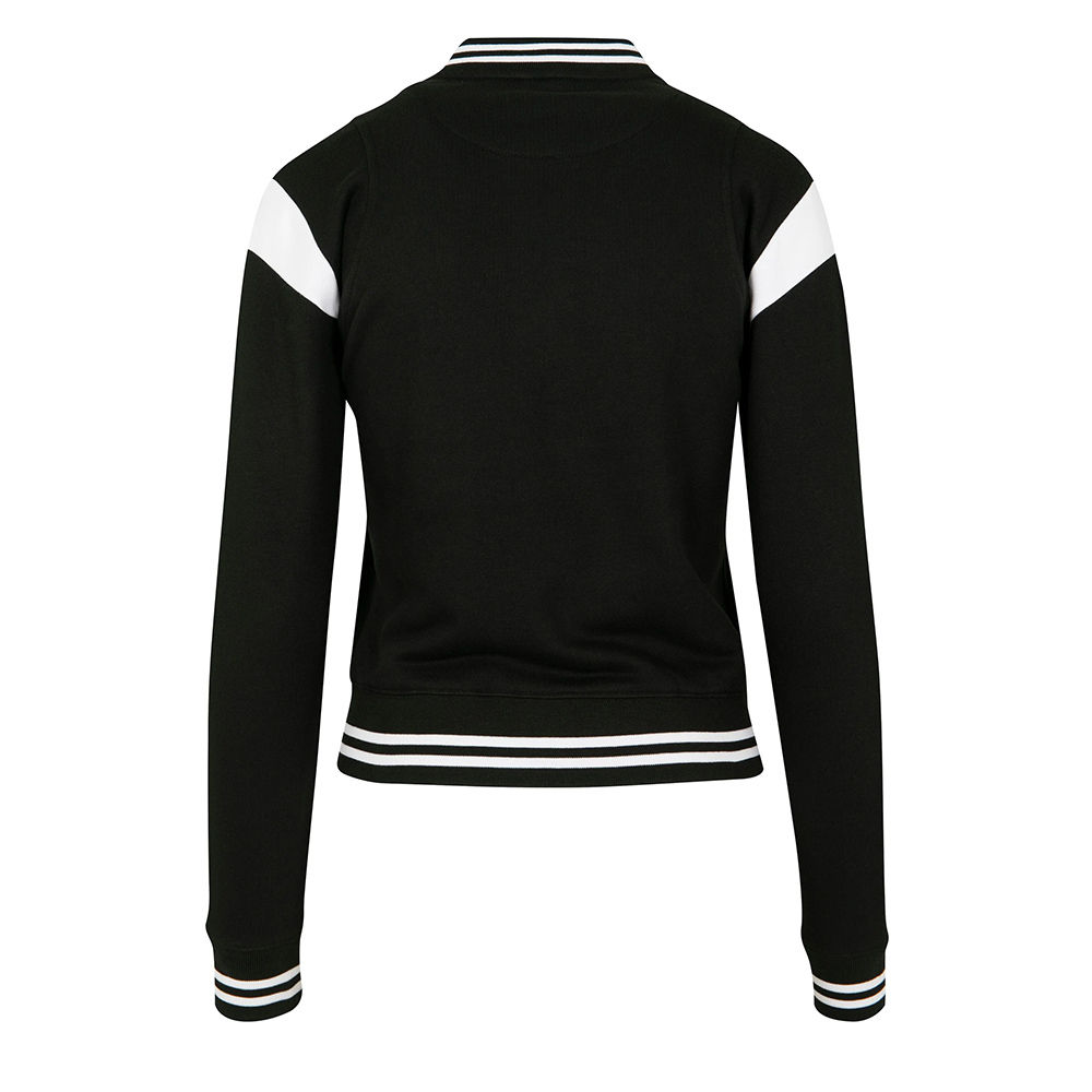 Bold Black Contrast Stripe Varsity - Image 2
