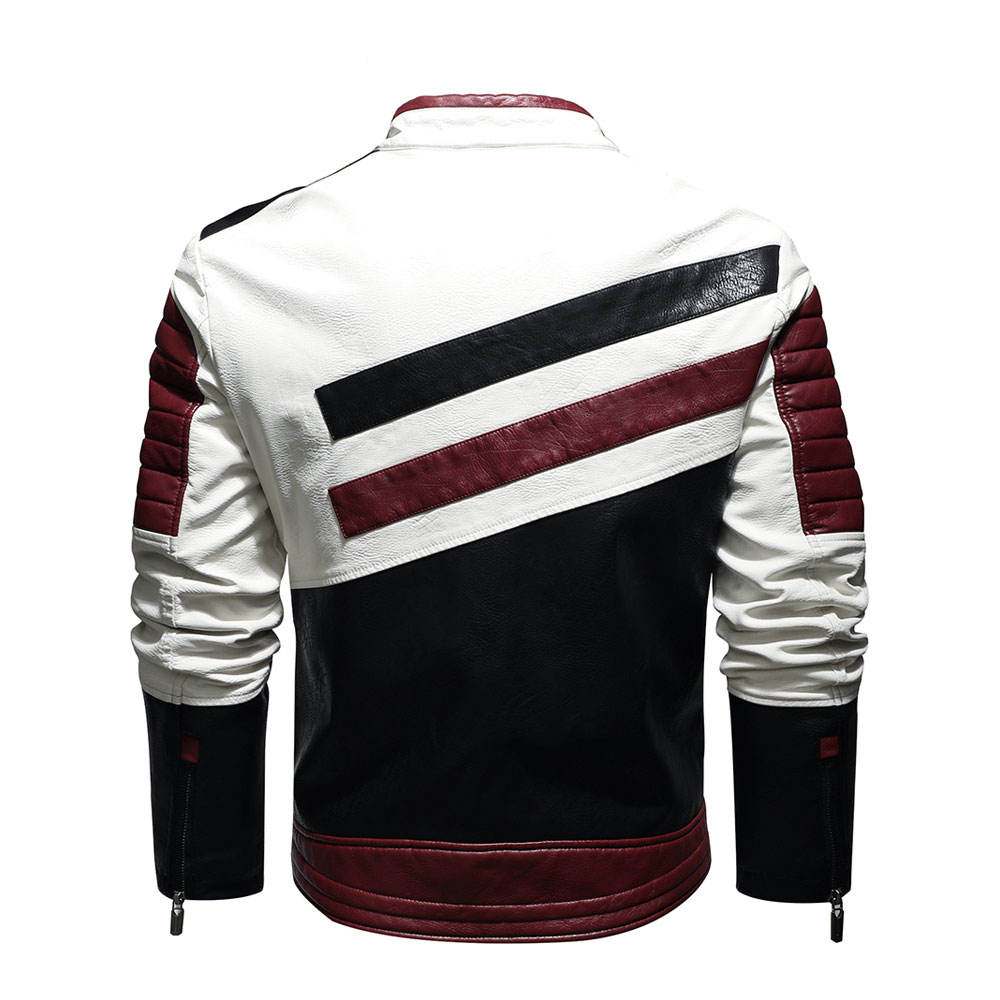 Prestige Striped Leather Jacket - Image 2