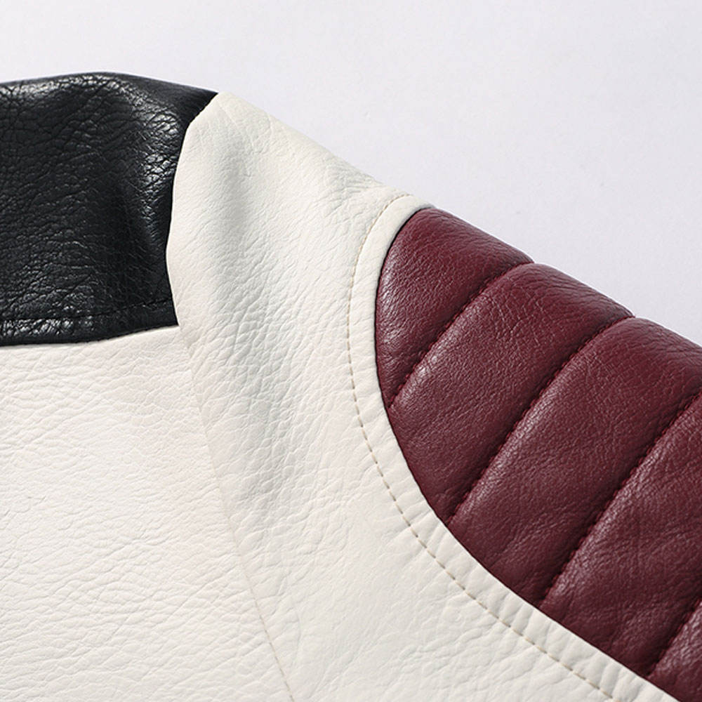 Prestige Striped Leather Jacket - Image 4